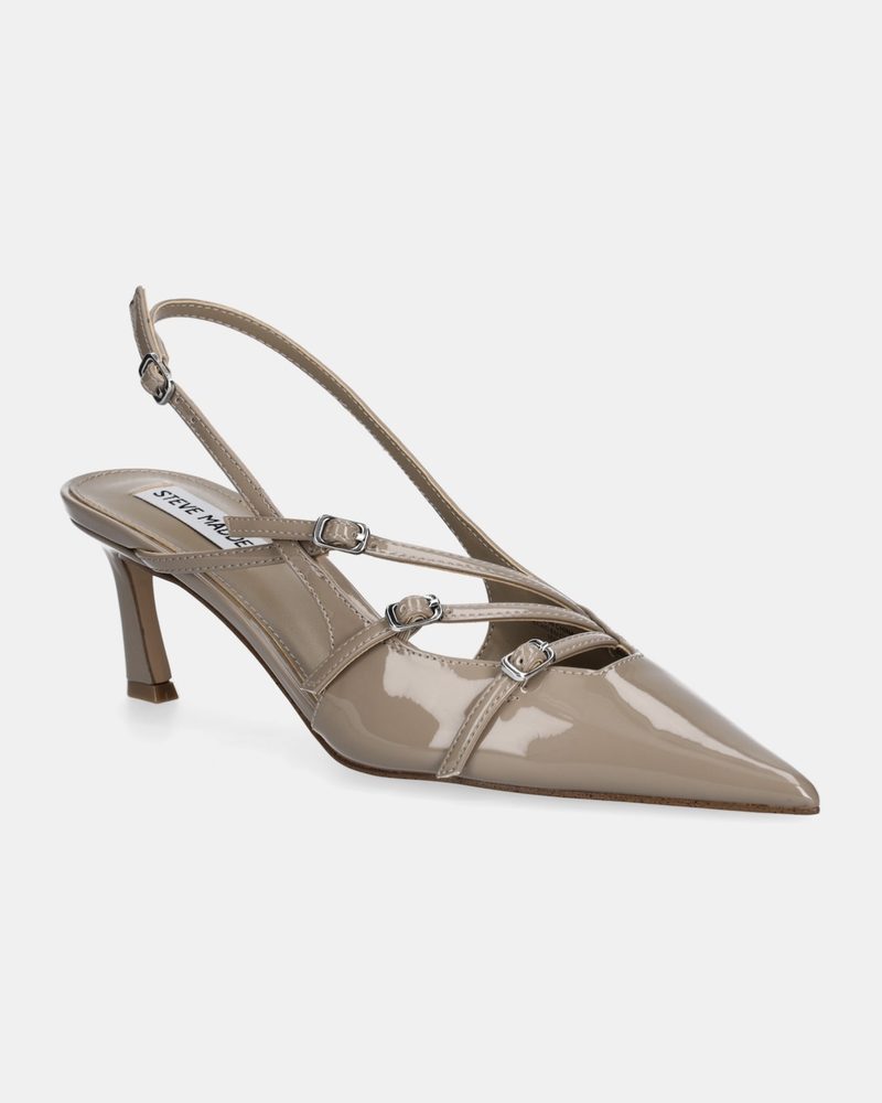 Vizon rugan, tokalı bantlı slingback topuklu
